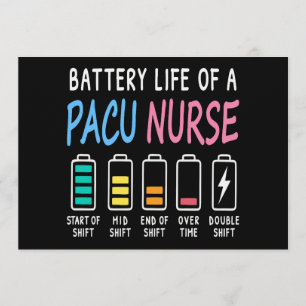 Battery life of a PACU nurse levels humor Invitation