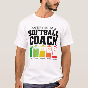 Battery Life Of A Softball Coach T-Shirt