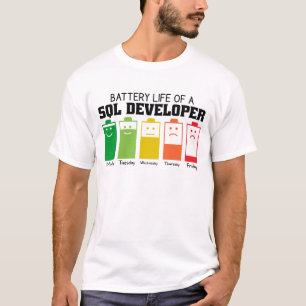 Battery Life Of A SQL Developer T-Shirt