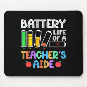 Battery Life Of A Teacher Aide Istant Para Back To Mouse Pad