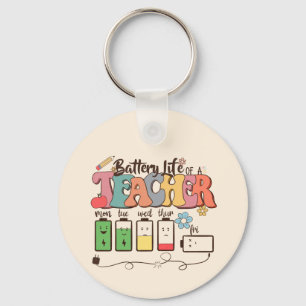 Battery Life of a Teacher – Relatable Educator Key Ring