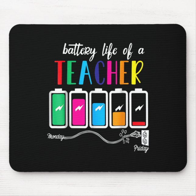 Battery Of Life A Teacher Thanksgiving Christmas  Mouse Pad (Front)