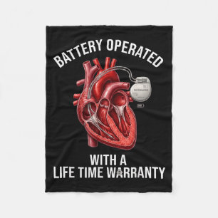Battery operated with a life time warranty  fleece blanket