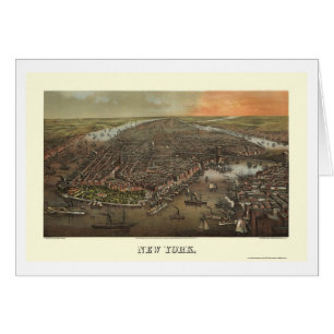 Battery Park, NY Panoramic Map - 1873