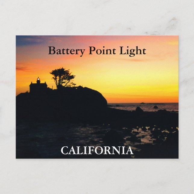 Battery Point Light, California Postcard (Front)