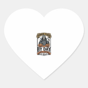 Battery Repair Witch Funny Halloween Technician Sh Heart Sticker