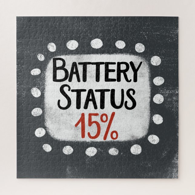 Battery Status 15 Percent Jigsaw Puzzle (Vertical)