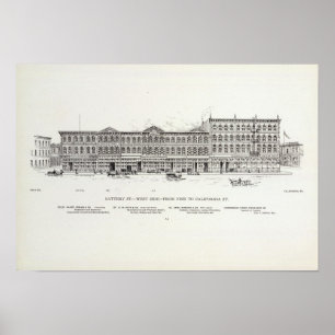 Battery West side Pine and California Poster