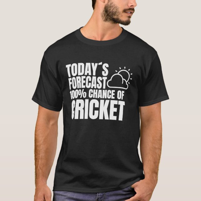 Batting Game Weather Preview Bowler Batsman Cricke T-Shirt (Front)