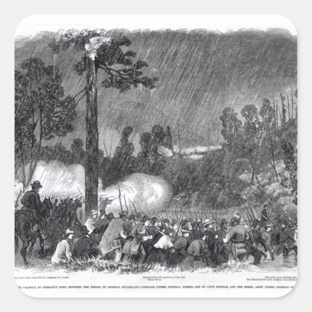 Battle at Corrack's Ford Square Sticker (Front)