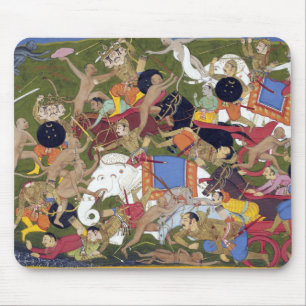 Battle at Lanka Ramayana Udaipur India Sahibdin  Mouse Pad