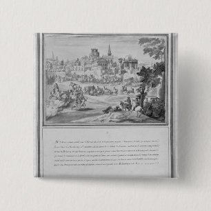 Battle at Porte Sainte-Antoine, 2nd July 1652 15 Cm Square Badge