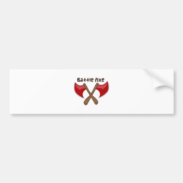 Battle Axe Bumper Sticker (Front)