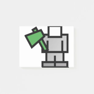 Battle Axe in Green Post-it Notes