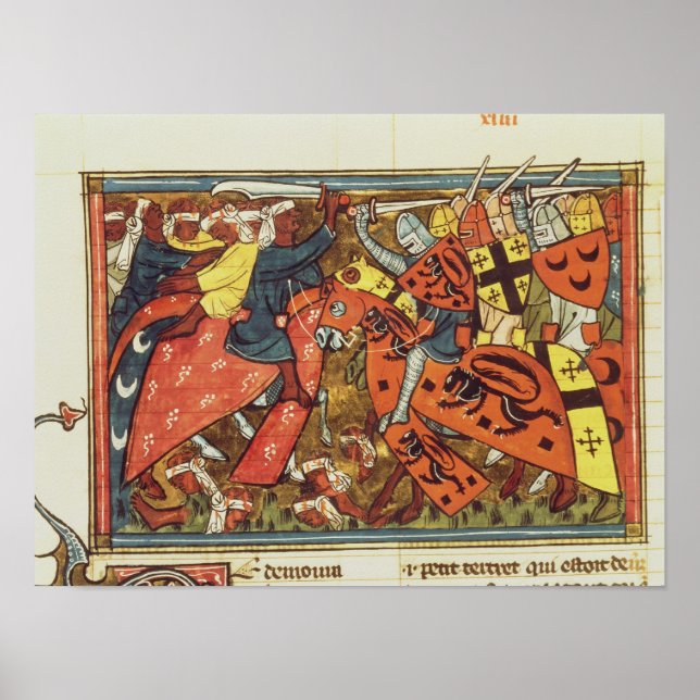 Battle between Crusaders and Moslems Poster (Front)