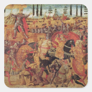 Battle between Darius  and Alexander the Great Square Sticker