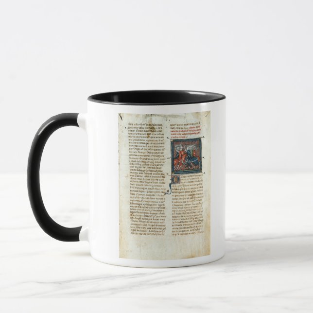 Battle between knights, from 'Roman d'Artus' Mug (Left)