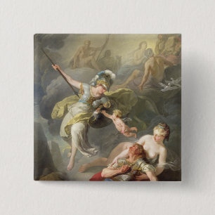 Battle Between Minerva and Mars, 1771 15 Cm Square Badge