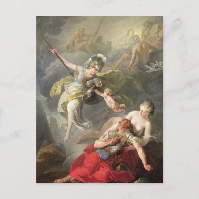 Battle Between Minerva and Mars, 1771 Postcard (Front)