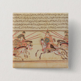 Battle between Mongol tribes, 13th century 15 Cm Square Badge