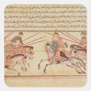 Battle between Mongol tribes, 13th century Square Sticker