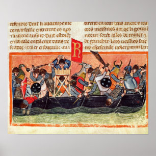 Battle between Romans and Gauls Poster