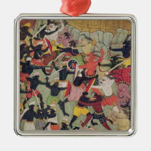 Battle Between the Armies of Rama and Ravana Metal Ornament
