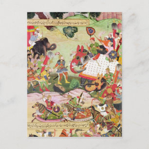 Battle between the forces of Persia and Turan Postcard