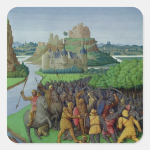 Battle between the Maccabees and the Bacchides Square Sticker