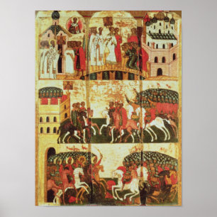 Battle between the Novgorodians and Suzdalians Poster