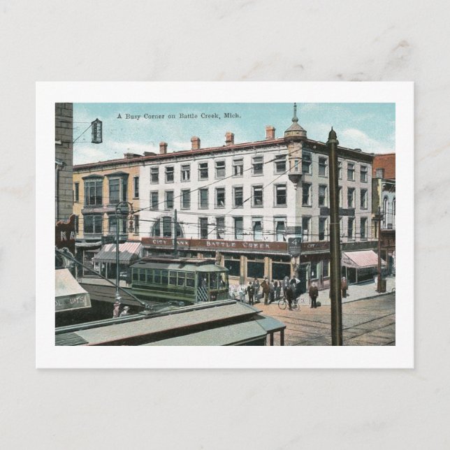 Battle Creek, Michigan 1912 Vintage Postcard (Front)