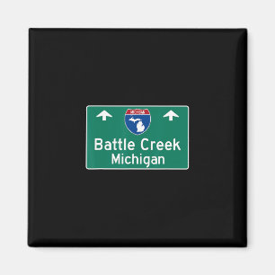 Battle Creek Michigan Interstate Highway Vacation Magnet