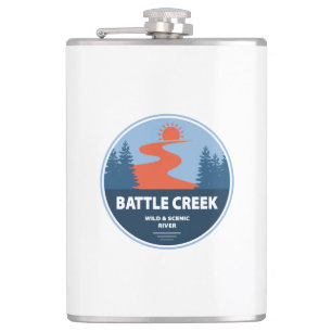 Battle Creek Wild And Scenic River Idaho Hip Flask