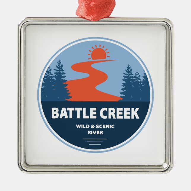 Battle Creek Wild And Scenic River Idaho Metal Ornament (Front)