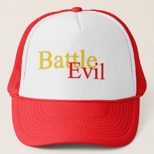 Battle Evil Logo Red/White Trucker Hat