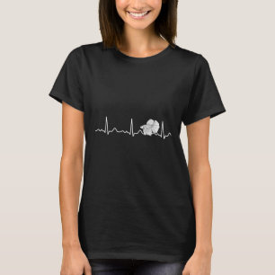 Battle Fish Heart Line Heartbeat Pulse Ekg T-Shirt
