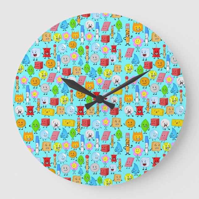 battle for dream island pattern wall clock (Front)