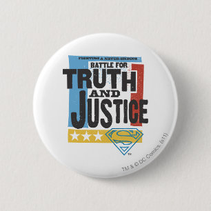 Battle for Truth & Justice 6 Cm Round Badge