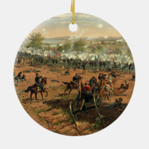 Battle Gettysburg Hancock at Gettysbug Thulstrup Ceramic Tree Decoration