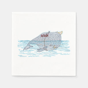 Battle Horn-Whale Napkin