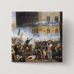 Battle in the rue de Rohan, 28th July 1830, 1831 15 Cm Square Badge