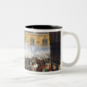 Battle in the rue de Rohan, 28th July 1830, 1831 Two-Tone Coffee Mug