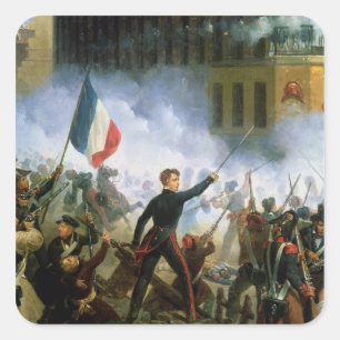 Battle in the Rue de Rohan Square Sticker