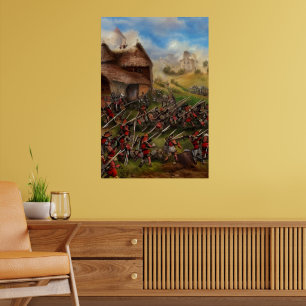Battle in Village Digital Art Poster #01