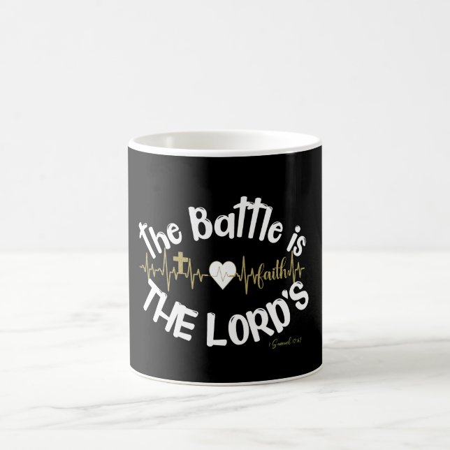  Battle is the Lord's KJV Scripture Quote  Coffee Mug (Center)