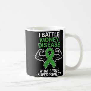 Battle Kidney Disease Awareness Ribbon CKD Fighter Coffee Mug