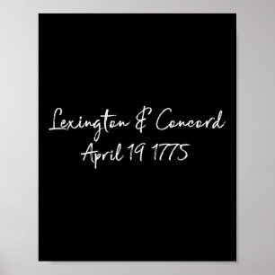 Battle Lexington And Concord April 1775 Revolution Poster