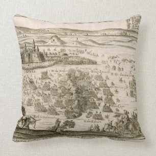 Battle near the Town of Levice in 1664, illustrati Cushion