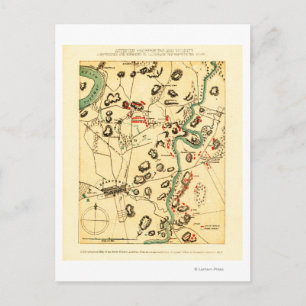 Battle of Antietam - Civil War Panoramic Map 2 Postcard