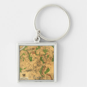 Battle of Antietam - Civil War Panoramic Map 3 Key Ring